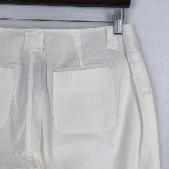 Motto NWOT Women's Size 12 White Stretch Convertible Roll Tab Capri Pants Shorts - Picture 3 of 11